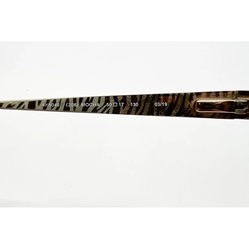 Anne Klein Eyeglass Frames Womens Mocha Brown Animal Print AK5046 50 17 130